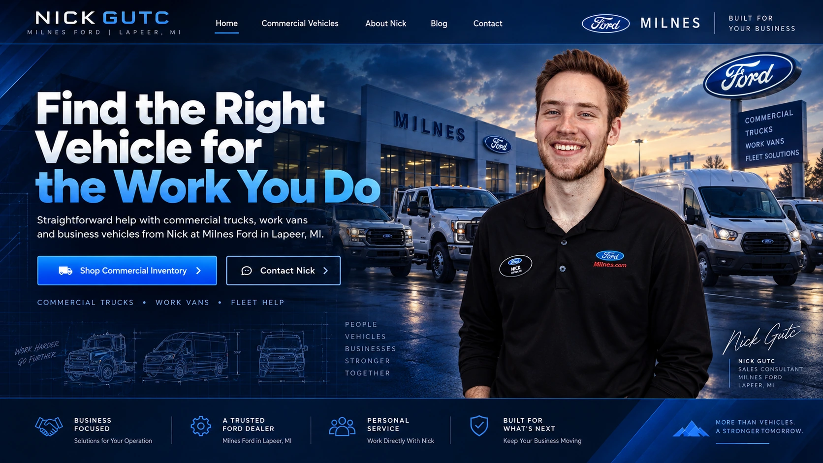 NickyGDrives — Nick Gutc, Milnes Ford commercial vehicles